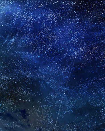 试着对星星伸出手