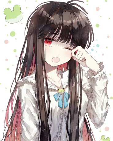Anime girl with red eyes