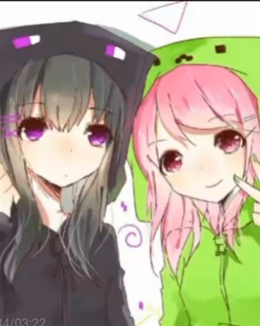 方块学园中的二人