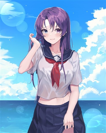 蓝天下的海边小屋