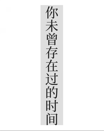 你未曾存在过的时间