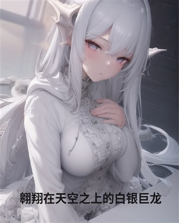 翱翔在天空之上的白银巨龙