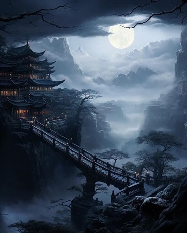 峡谷里的紫色闪光