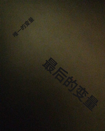最后的变量