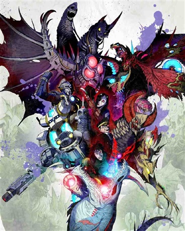 怪兽屹立在提瓦特大陆之上