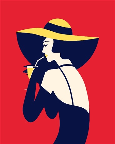 喝梅子酒的女人