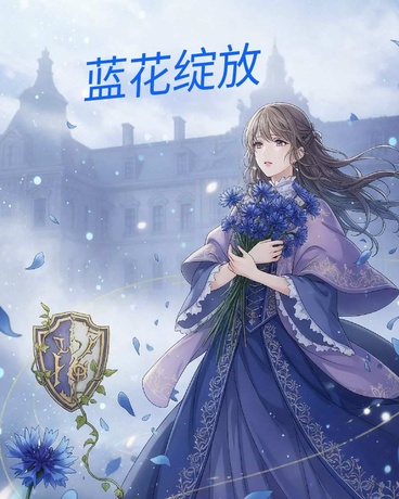 蓝花绽放