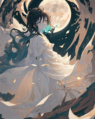 月亮，白裙与铃兰