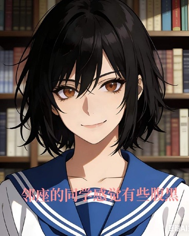 邻座的同学感觉有些腹黑