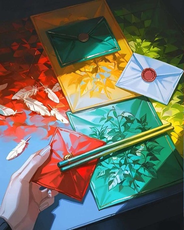 暖色的冷色的合成绿色的