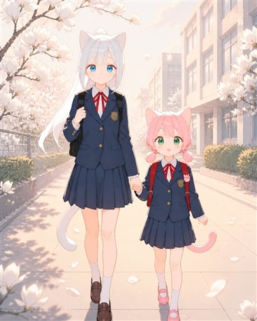 她与她的小猫咪