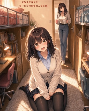 变成女生后，我和学姐成了室友