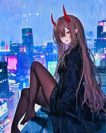 与黑丝恶魔的雨夜