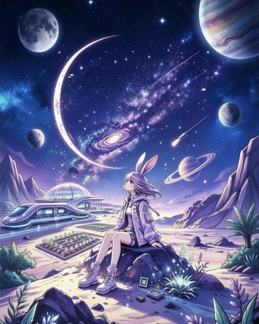 重生月兔，星舰遇险坠落异星生存