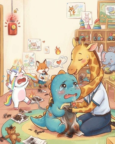 老師，我的鼻涕著火了！